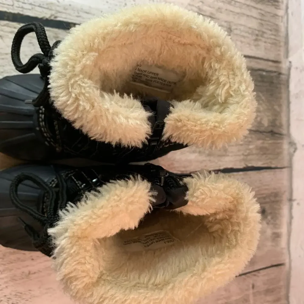 KHOMBU Girl’s Black Cold Weather Boots / Size: 7